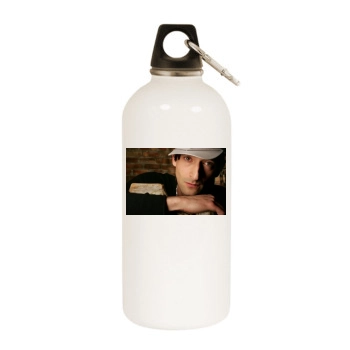 Adrien Brody White Water Bottle With Carabiner