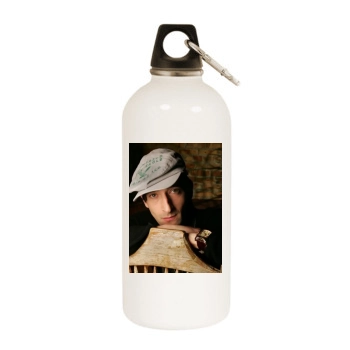 Adrien Brody White Water Bottle With Carabiner