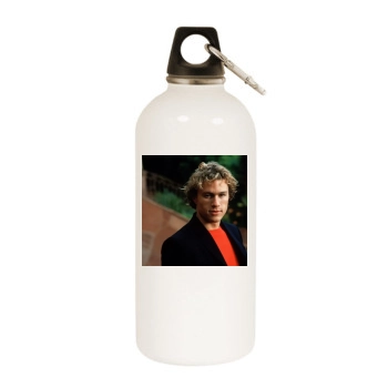 Heath Ledger White Water Bottle With Carabiner