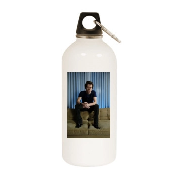 Kevin Bacon White Water Bottle With Carabiner