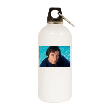 Timothy Dalton White Water Bottle With Carabiner