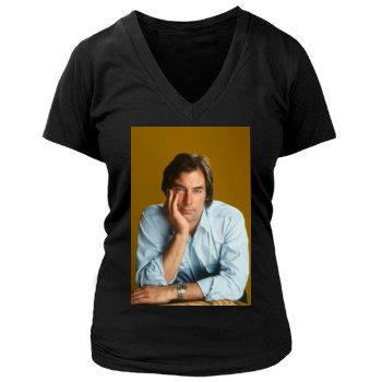 Timothy Dalton Women's Deep V-Neck TShirt