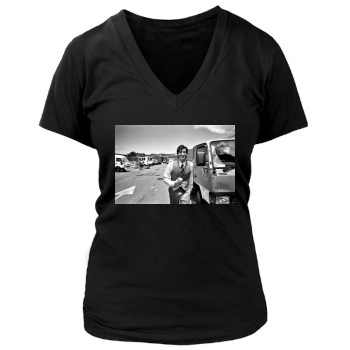 Adrien Brody Women's Deep V-Neck TShirt