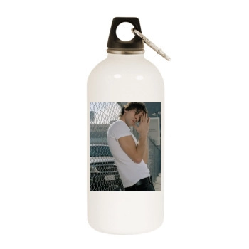 Adrien Brody White Water Bottle With Carabiner