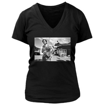 Adrien Brody Women's Deep V-Neck TShirt