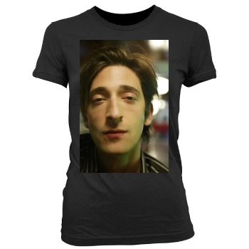 Adrien Brody Women's Junior Cut Crewneck T-Shirt