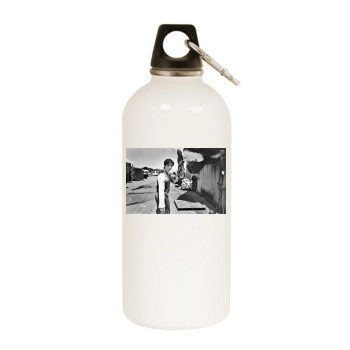 Adrien Brody White Water Bottle With Carabiner