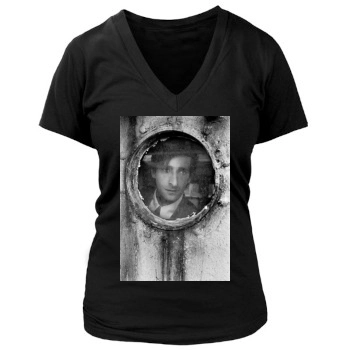 Adrien Brody Women's Deep V-Neck TShirt