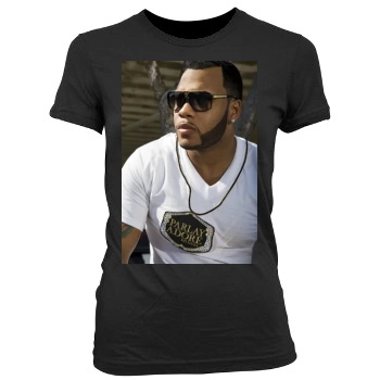 Flo Rida Women's Junior Cut Crewneck T-Shirt