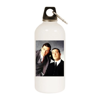 Hugh Laurie White Water Bottle With Carabiner