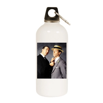 Hugh Laurie White Water Bottle With Carabiner