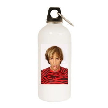 Sacha Baron Cohen White Water Bottle With Carabiner