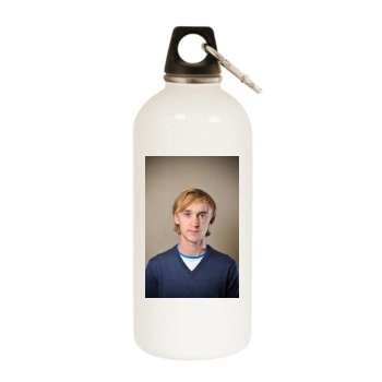 Tom Felton White Water Bottle With Carabiner