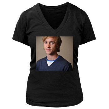 Tom Felton Women's Deep V-Neck TShirt