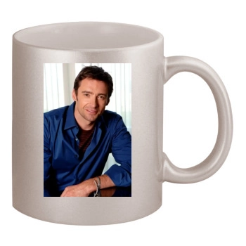 Hugh Jackman 11oz Metallic Silver Mug