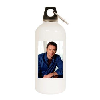 Hugh Jackman White Water Bottle With Carabiner