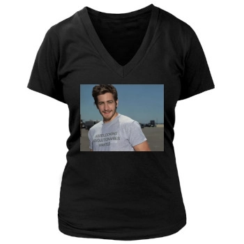 Jake Gyllenhaal Women's Deep V-Neck TShirt