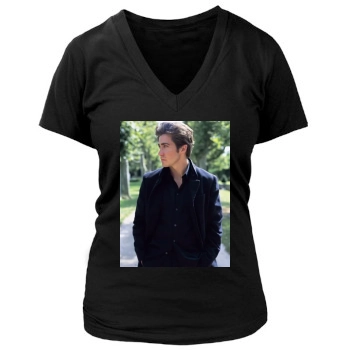 Jake Gyllenhaal Women's Deep V-Neck TShirt