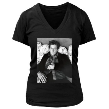 Jake Gyllenhaal Women's Deep V-Neck TShirt