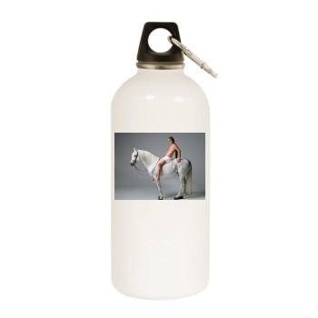 Sacha Baron Cohen White Water Bottle With Carabiner