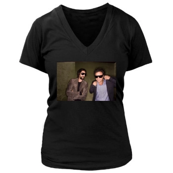 Adrien Brody Women's Deep V-Neck TShirt