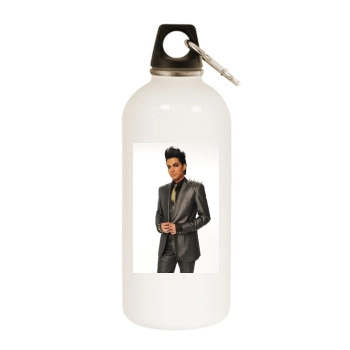 Adam Lambert White Water Bottle With Carabiner