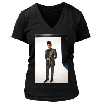 Adam Lambert Women's Deep V-Neck TShirt