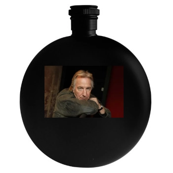 Alan Rickman Round Flask