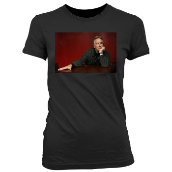 Alan Rickman Women's Junior Cut Crewneck T-Shirt