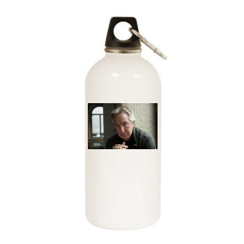 Alan Rickman White Water Bottle With Carabiner