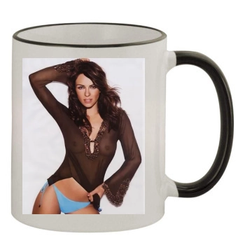 Elizabeth Hurley 11oz Colored Rim & Handle Mug