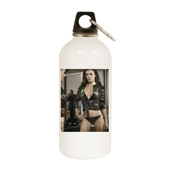 Elizabeth Hurley White Water Bottle With Carabiner