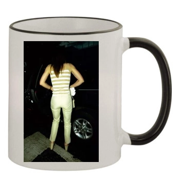 Elizabeth Hurley 11oz Colored Rim & Handle Mug