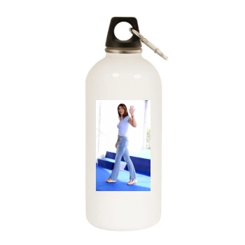 Elizabeth Hurley White Water Bottle With Carabiner