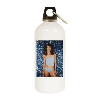 Elizabeth Hurley White Water Bottle With Carabiner