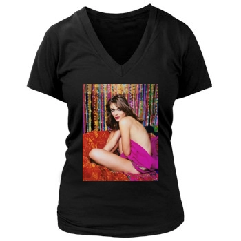 Elizabeth Hurley Women's Deep V-Neck TShirt