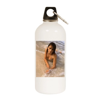 Elizabeth Hurley White Water Bottle With Carabiner