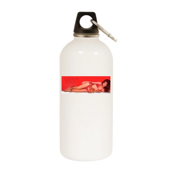 Elizabeth Hurley White Water Bottle With Carabiner