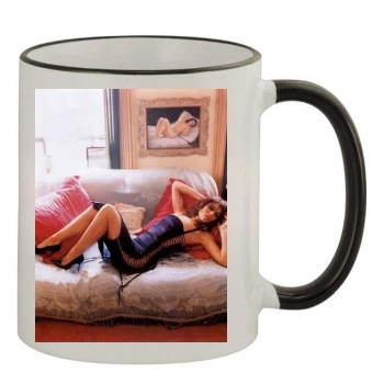 Elizabeth Hurley 11oz Colored Rim & Handle Mug