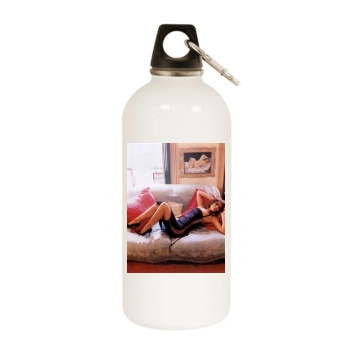 Elizabeth Hurley White Water Bottle With Carabiner