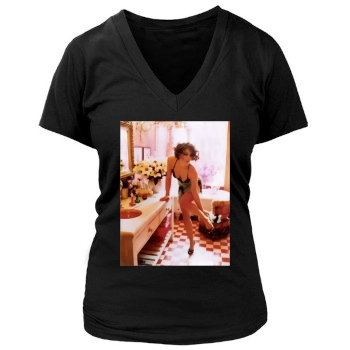 Elizabeth Hurley Women's Deep V-Neck TShirt