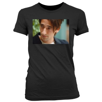 Adrien Brody Women's Junior Cut Crewneck T-Shirt