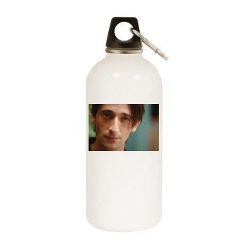 Adrien Brody White Water Bottle With Carabiner