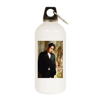 Adrien Brody White Water Bottle With Carabiner