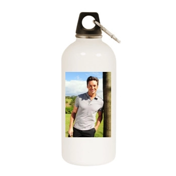 Hugh Jackman White Water Bottle With Carabiner