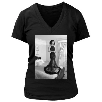 Mary Elizabeth Winstead Women's Deep V-Neck TShirt