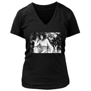 Mary Elizabeth Winstead Women's Deep V-Neck TShirt