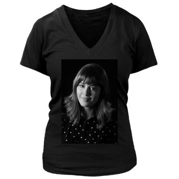 Mary Elizabeth Winstead Women's Deep V-Neck TShirt