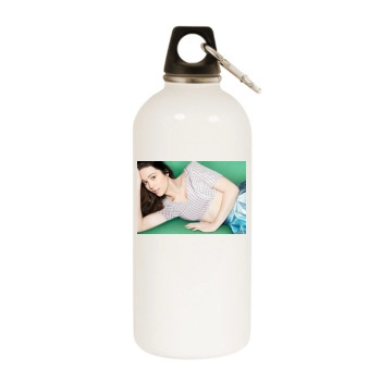 Mary Elizabeth Winstead White Water Bottle With Carabiner