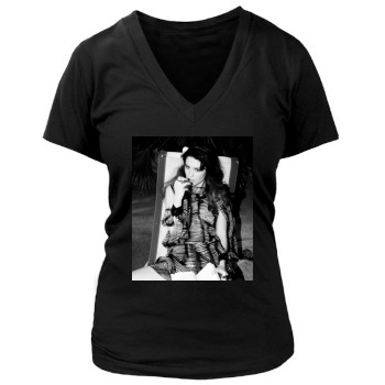 Mary Elizabeth Winstead Women's Deep V-Neck TShirt